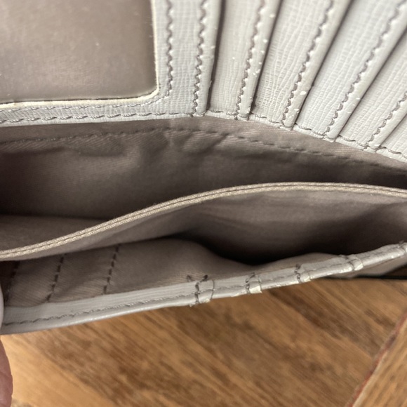 Fossil Preston Flap Clutch Leather Wallet Chevron Patchwork - Picture 6 of 8